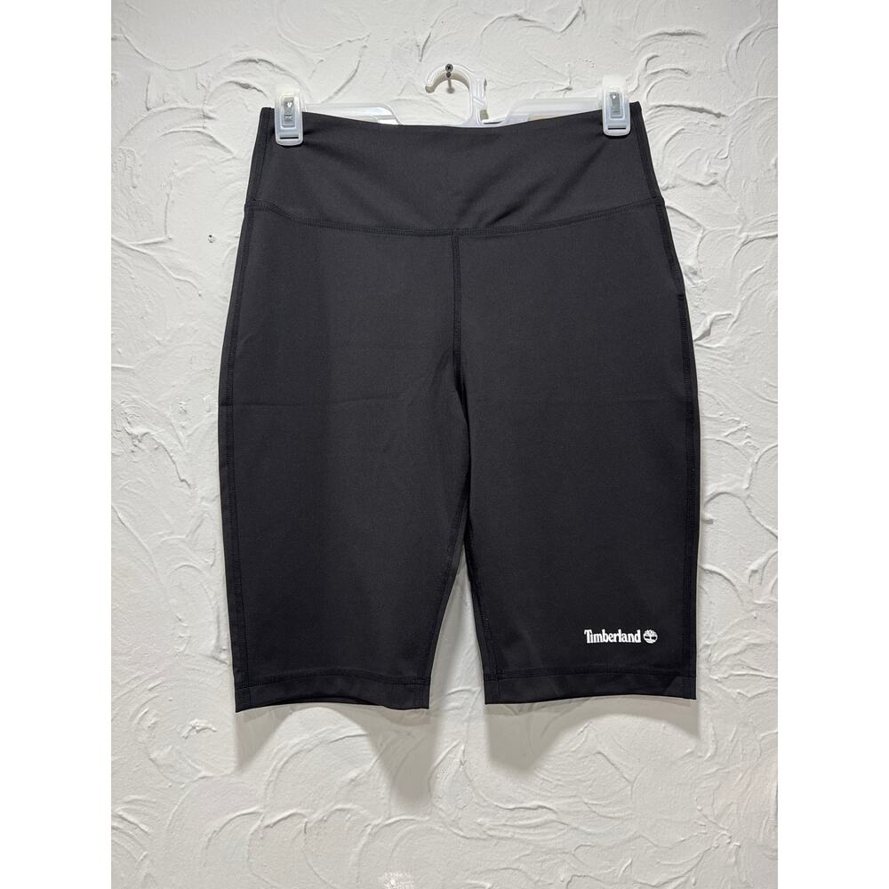 Timberland Women's Logo Biker Shorts - Color: Black  Size: Large